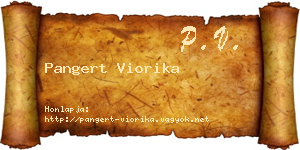 Pangert Viorika névjegykártya